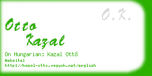 otto kazal business card