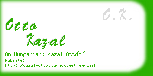 otto kazal business card